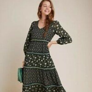 Anthropologie boho inspired maxi dress